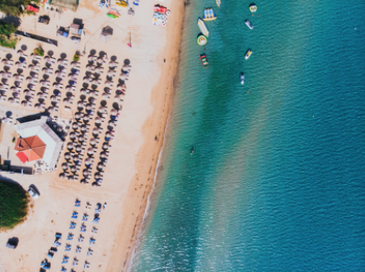 Photographie aérienne plage Zakynthos