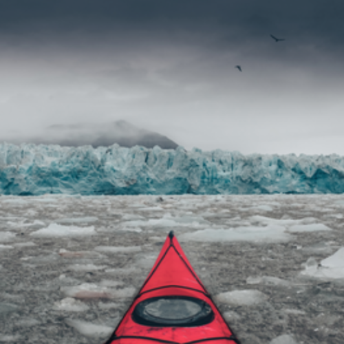 Photographie Kayak et glacier svalbard